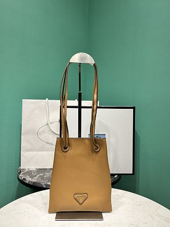 Okify Prada Mini Tote Bag in brown 17x20cm 