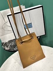 Okify Prada Mini Tote Bag in brown 17x20cm  - 3