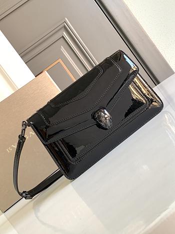 Okify Bvlgari Serpenti Forever Handbag in black 22x15x4.5 cm