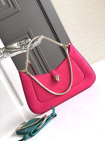 Okify Bvlgari Serpenti Baia Small Shoulder Bag In Pink 27.5x18x4.5 cm