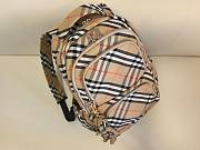 Okify Burberry Check Nylon Backpack in sand color 31x16x46cm - 2