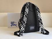 Okify Burberry Check Nylon Backpack in black color 31x16x46cm - 4