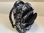 Okify Burberry Check Nylon Backpack in black color 31x16x46cm - 3