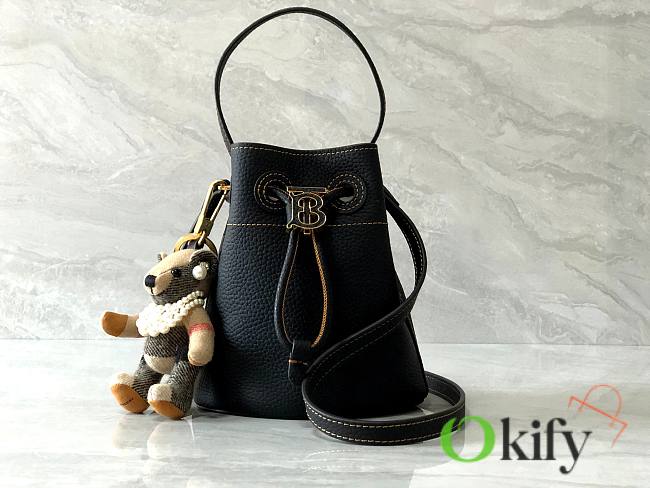 Okify Burberry Bucket Bag in black 16.5x11x18.5 cm - 1