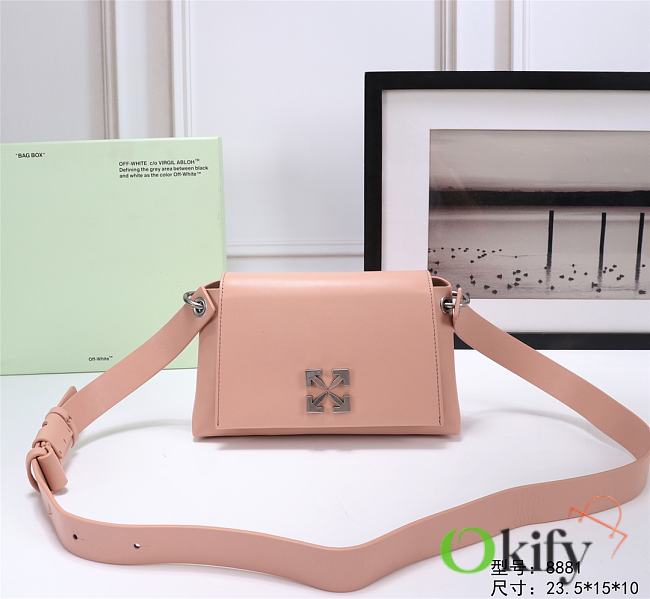 Okify Off White Arrow Shoulder Bag In Pink 23.5x15x10 cm - 1