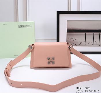 Okify Off White Arrow Shoulder Bag In Pink 23.5x15x10 cm