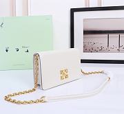 Okify Off White Jitney 0.5 Wallet In White With Gold Buckle 19x12x5cm - 2