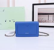 Okify Off White Jitney 0.5 Wallet In Blue With Silver Buckle 19x12x5cm - 3