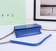 Okify Off White Jitney 0.5 Wallet In Blue With Silver Buckle 19x12x5cm - 4