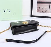 Okify Off White Jitney 0.5 Quote Black Shoulder Bag Cash Inside Gold Buckle 19x12x5 cm - 2