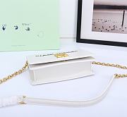 Okify Off White Jitney 0.5 Quote White Shoulder Bag Cash Inside Gold Buckle 19x12x5 cm - 2