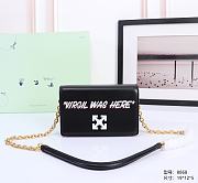 Okify Off White Jitney 0.5 Quote Black Shoulder Bag Virgil Was Here White Buckle 19x12x5 cm - 1