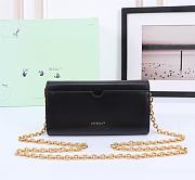 Okify Off White Jitney Wallet On Chain In Black With Gold Buckle 21x11x5cm - 2