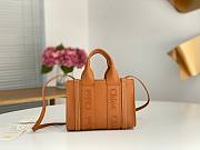 Okify Chloe Mini Woody Tote Bag in Caramel 20x14x6cm - 1