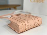 Okify Chloe Mini Woody Tote Bag in Light Pink 20x14x6cm - 4