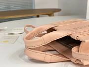 Okify Chloe Mini Woody Tote Bag in Light Pink 20x14x6cm - 2