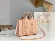 Okify Chloe Small Woody Tote Bag in light pink 26x20x8cm - 2