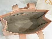 Okify Chloe Large Woody Tote Bag in light pink 45x33x13cm - 3