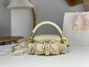 Okify Chloe Small Camera Multipocket Bag In White 25x12x12cm