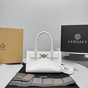 Okify Versace Croc-Effect Medusa 95 Small Tote Bag in White 22x14x6cm  - 1