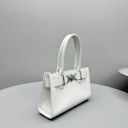 Okify Versace Croc-Effect Medusa 95 Small Tote Bag in White 22x14x6cm  - 3