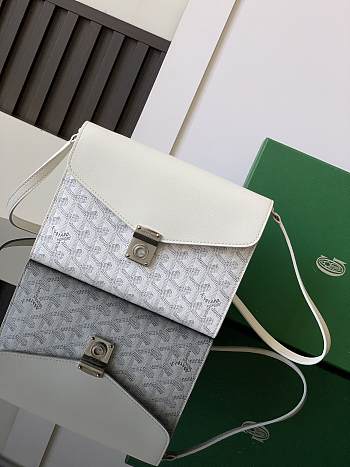 Okify Goyard Chypre handbag wallet in white 21x4x16 cm