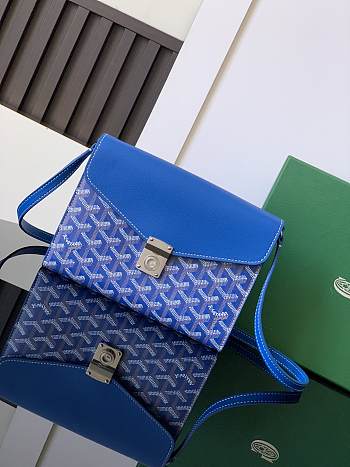 Okify Goyard Chypre handbag wallet in blue 21x4x16 cm