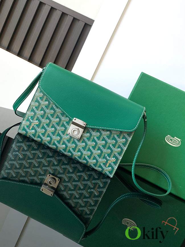 Okify Goyard Chypre handbag wallet in dark green 21x4x16 cm - 1