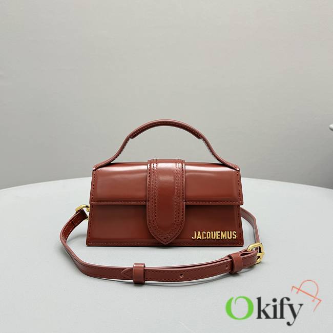 Okify Jacquemus Small Le Grand Bambino In Burgundy 18x6x7cm - 1