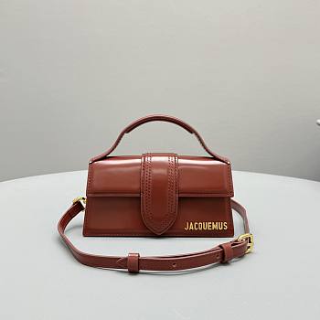 Okify Jacquemus Small Le Grand Bambino In Burgundy 18x6x7cm