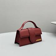 Okify Jacquemus Small Le Grand Bambino In Burgundy 18x6x7cm - 4