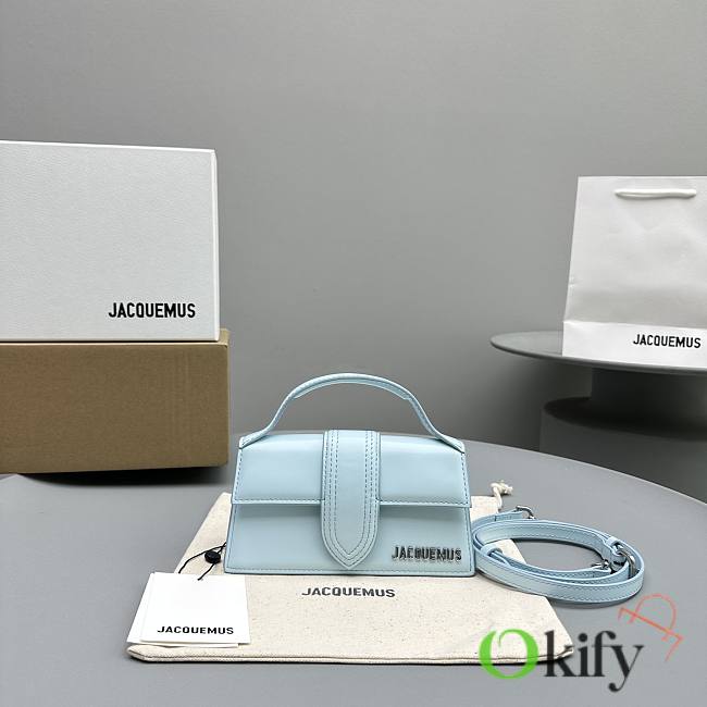 Okify Jacquemus Small Le Grand Bambino In Light Blue 18x6x7cm - 1