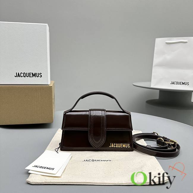 Okify Jacquemus Small Le Grand Bambino In Dark Brown 18x6x7cm - 1