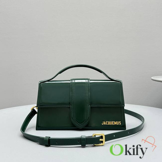 Okify Jacquemus Large Le Grand Bambino In Green 24x13x7cm - 1