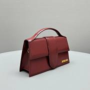 Okify Jacquemus Large Le Grand Bambino In Burgundy 24x13x7cm - 3