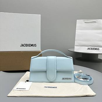 Okify Jacquemus Large Le Grand Bambino In Light Blue 24x13x7cm