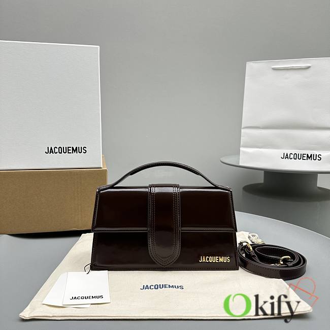 Okify Jacquemus Large Le Grand Bambino In Dark Brown 24x13x7cm - 1