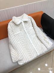 Okify Fendi White Mink Jacket  - 3