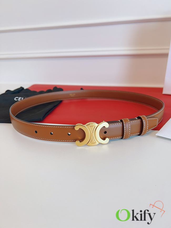 Okify Celine Brown Belt 2.5 cm - 1