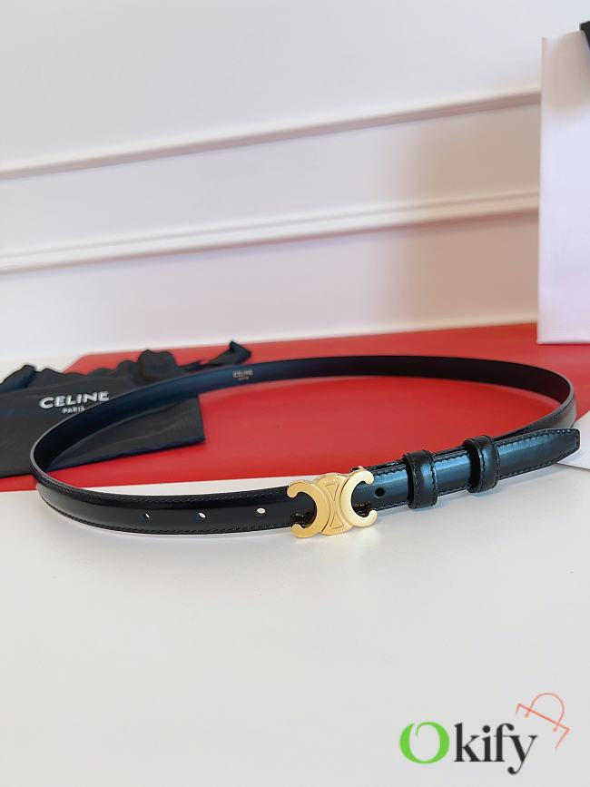 Okify Celine Black Belt 1.8 cm - 1