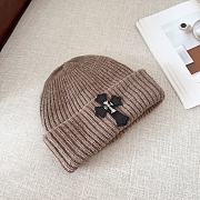 Okify Chrome Hearts Light Brown Beanie Hat 17816 - 1