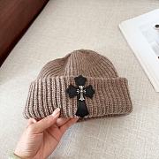 Okify Chrome Hearts Light Brown Beanie Hat 17816 - 3