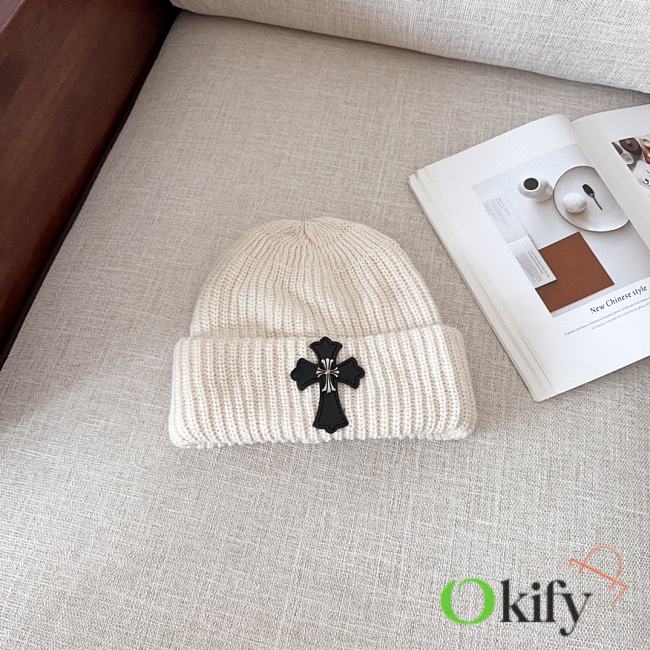 Okify Chrome Hearts White Beanie Hat 17817 - 1