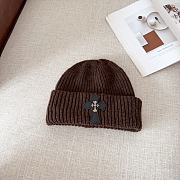 Okify Chrome Hearts Dark Brown Beanie Hat 17818 - 1