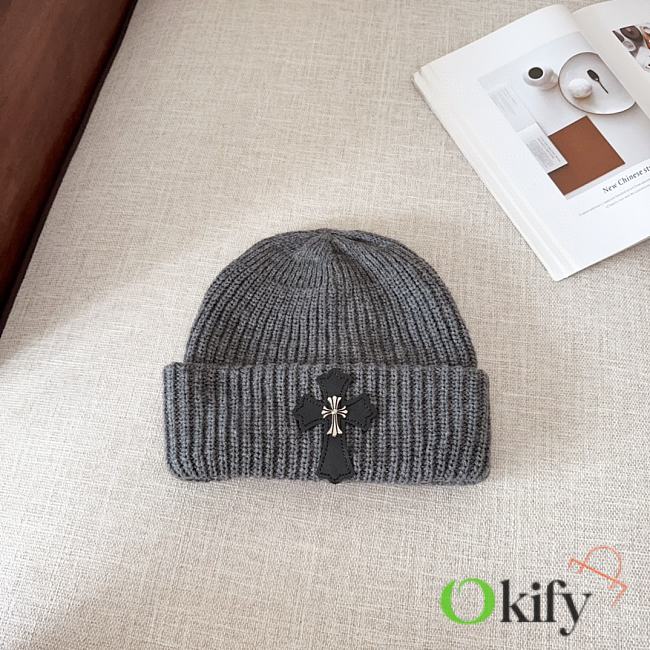 Okify Chrome Hearts Grey/Gray Beanie Hat 17819 - 1