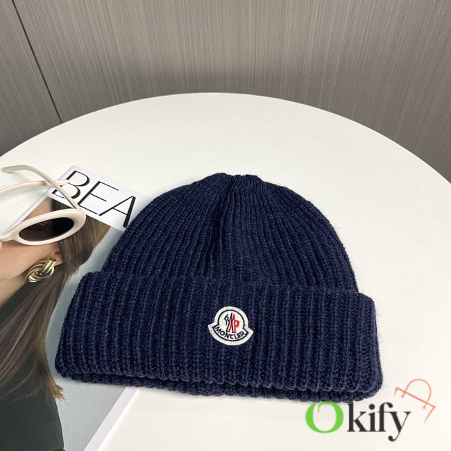 Okify Moncler Dark Blue Beanie Hat 17826 - 1