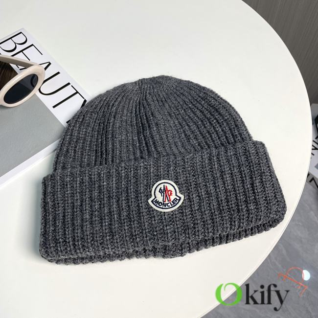 Okify Moncler Grey Beanie Hat 17829 - 1