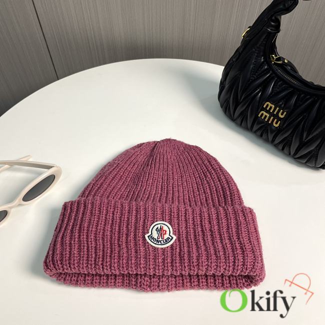 Okify Moncler Pink Beanie Hat 17831 - 1