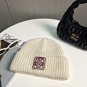 Okify Loewe White Beanie Hat 17832 - 1