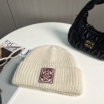 Okify Loewe White Beanie Hat 17832